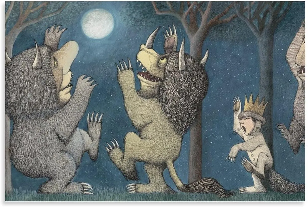 Maurice Sendak Print Painting (46) Canvas Wall Art Poster Decorative Bedroom Modern Home Print Picture Artworks Posters 16x24inch(40x60cm)