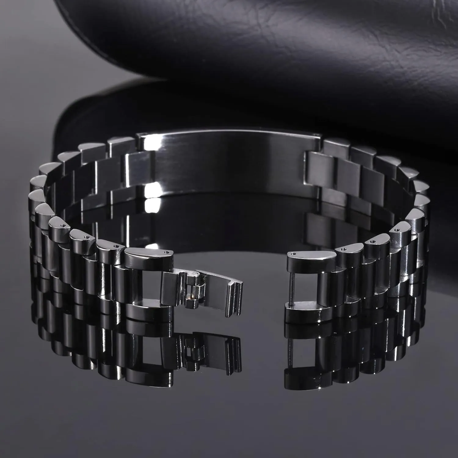 MEALGUET To My Son Bracelet Gifts from Mom, Stainless Steel Courage Inspirational Link Wristband Bracelets,Birthday Gifts,Graduation Gift from Mom Dad, Gift Idea to Son,Customizable