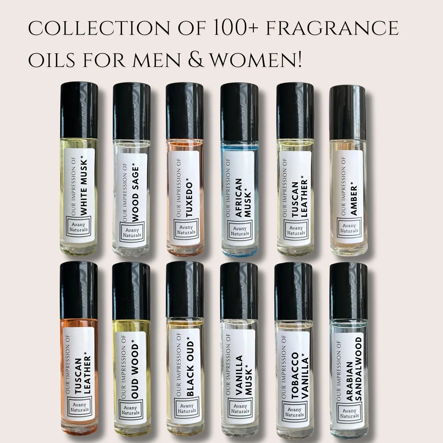 Men Body Oil Cologne - Replicant Perfume, Perfume Oil Long Lasting, Alt Fragrance Body Oil, Gourmand Cologne, 6 Pc (Sexy Man)