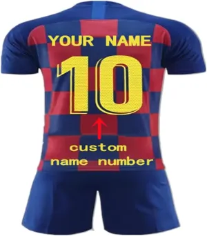 Men Kids Customizable BAR Soccer Custom 2024-25 Jersey Personalize Name Number Shirt Shorts give Gifts to Fans Uniform
