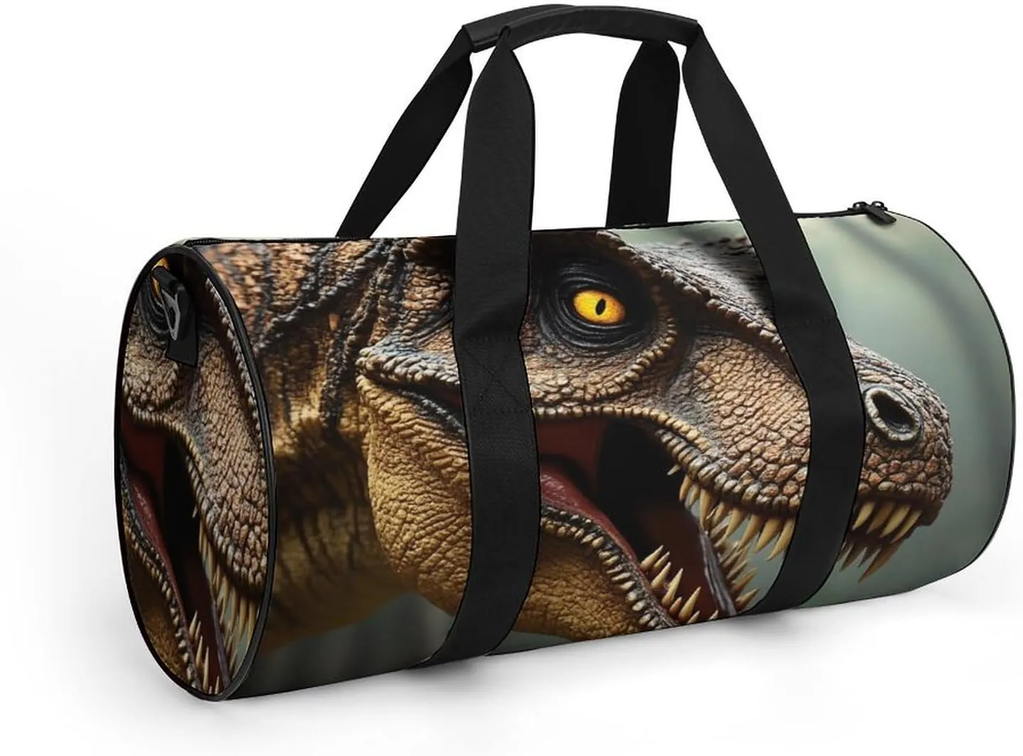 Men Women Duffel Bag, Waterproof Weekender Overnight Shoulder Bag Large Gym Sport Bags T-rex Dinosaur Travel Storage Handbag