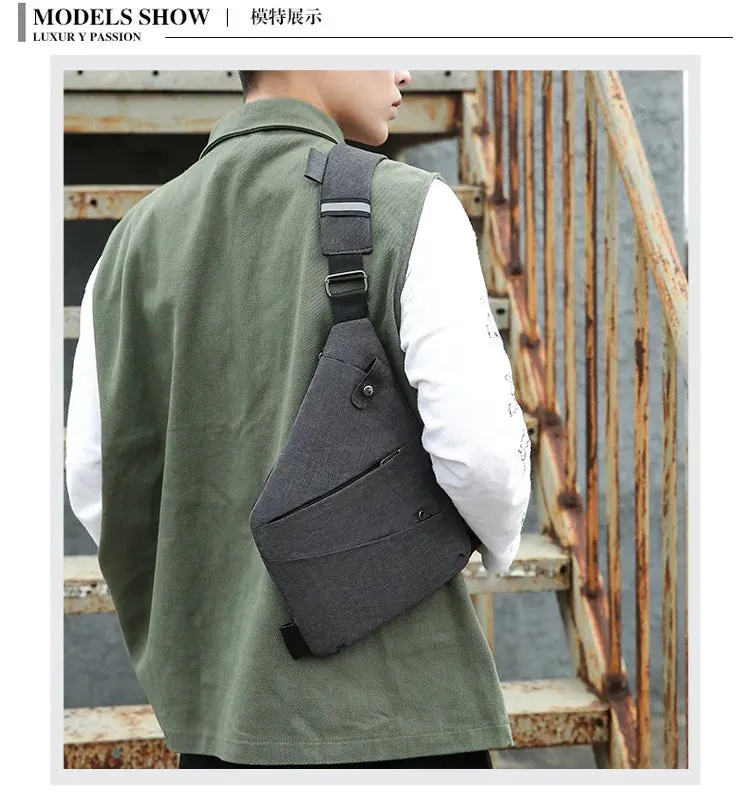 Men's Multifunctional Anti-Theft Chest Bag – Waterproof Crossbody Messenger & Fanny Pack