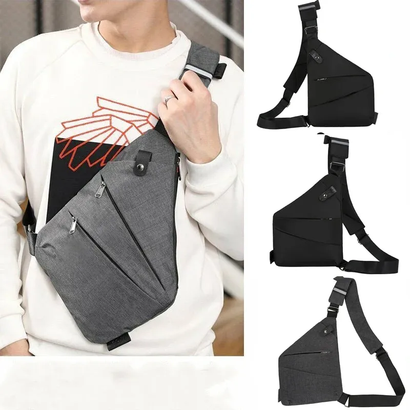 Men's Multifunctional Anti-Theft Chest Bag – Waterproof Crossbody Messenger & Fanny Pack