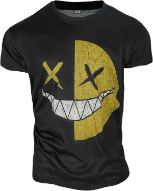 Men's Novelty Devil Graffiti Short Sleeve Tees Vintage Quirky Print T-Shirt