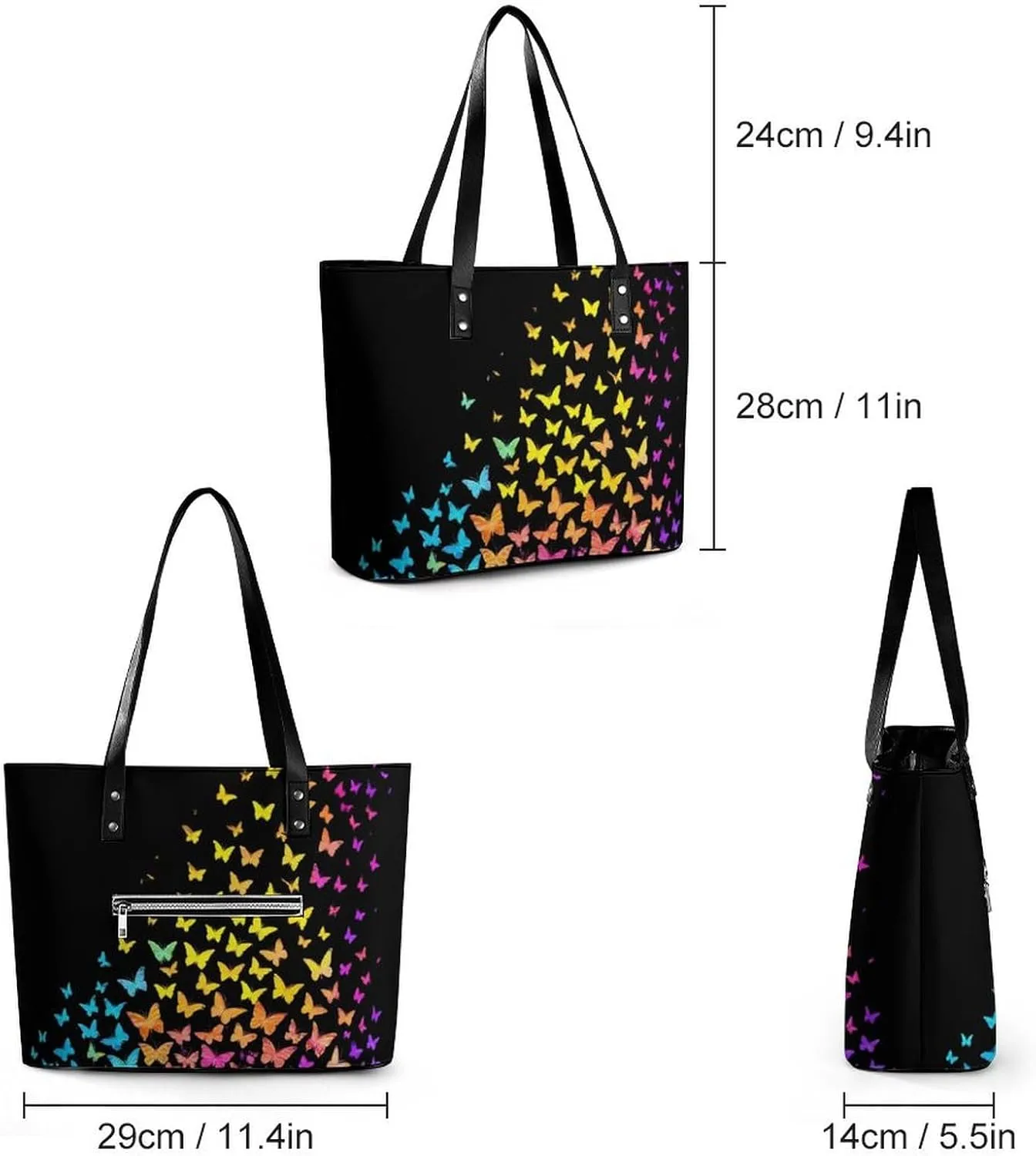 Men's Portable Tote Bag Trendy Modern Leather Handbag For Work Weekend