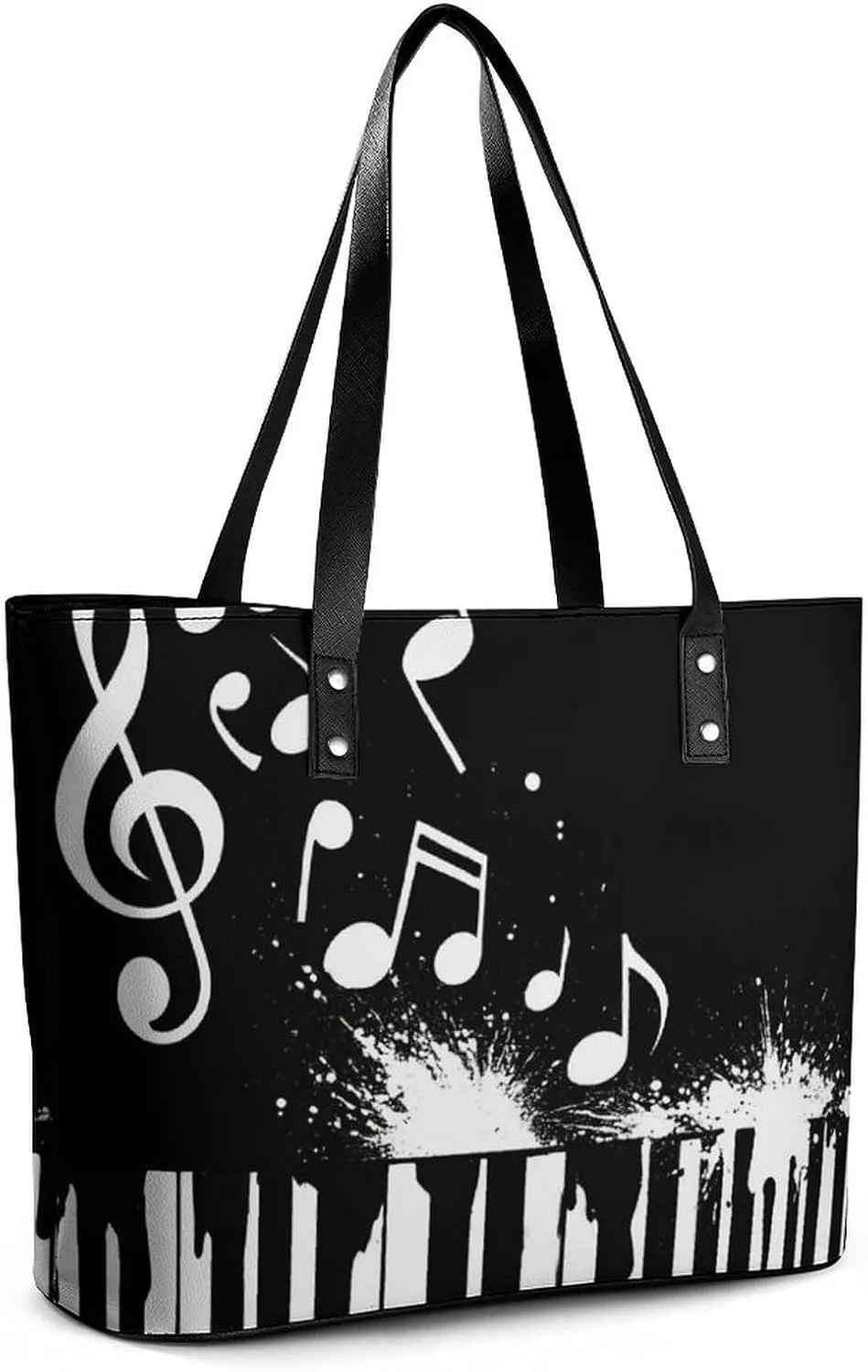 Men's Portable Tote Bag Trendy Modern Leather Handbag For Work Weekend