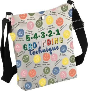 Mental Health Gift Therapist Gift 54321 Grounding Technique Crossbody Bag for CBT Counsellor Office