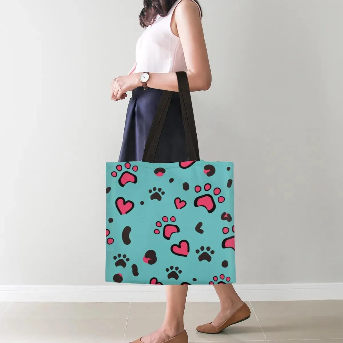 Mermaid Tail Canvas Tote Bag for Women Men Stylish Tote Handbag Shoulder Bag Reusable Grocery Bag