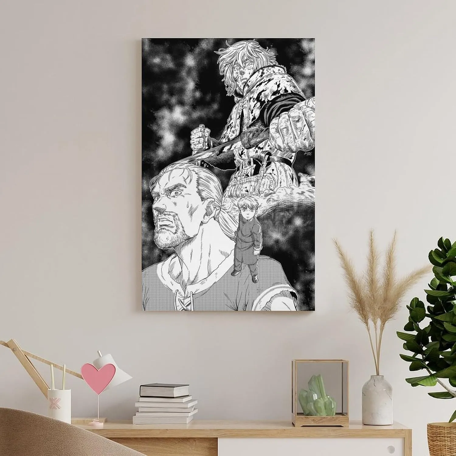 MERRYCHENG Manga Poster Vinland Saga Poster Decorative Painting Canvas Wall Art Living Room Posters Bedroom Painting 16x24inch(40x60cm)