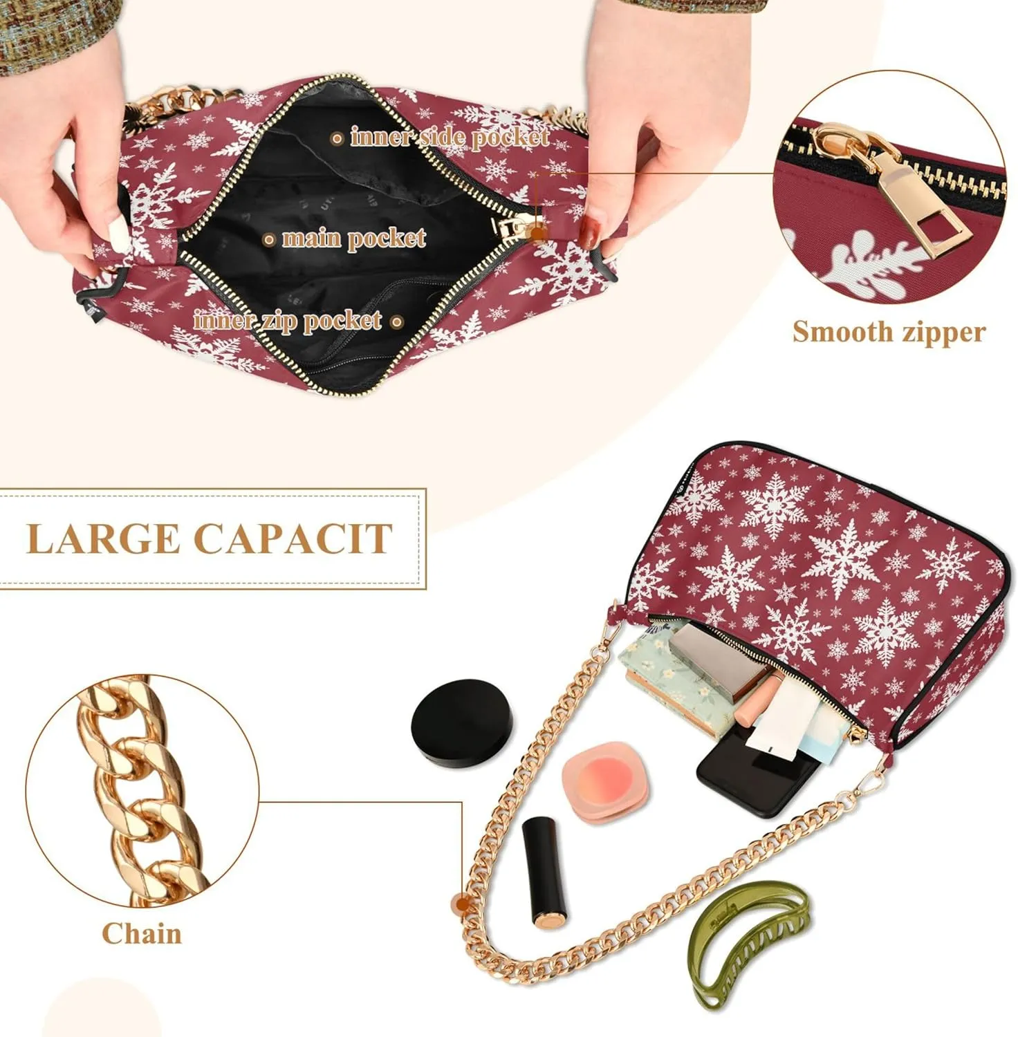 Mexican Skulls Wallet Purse Hobo Purses Women Designer Handbags Funny Cute Shoulder Bags