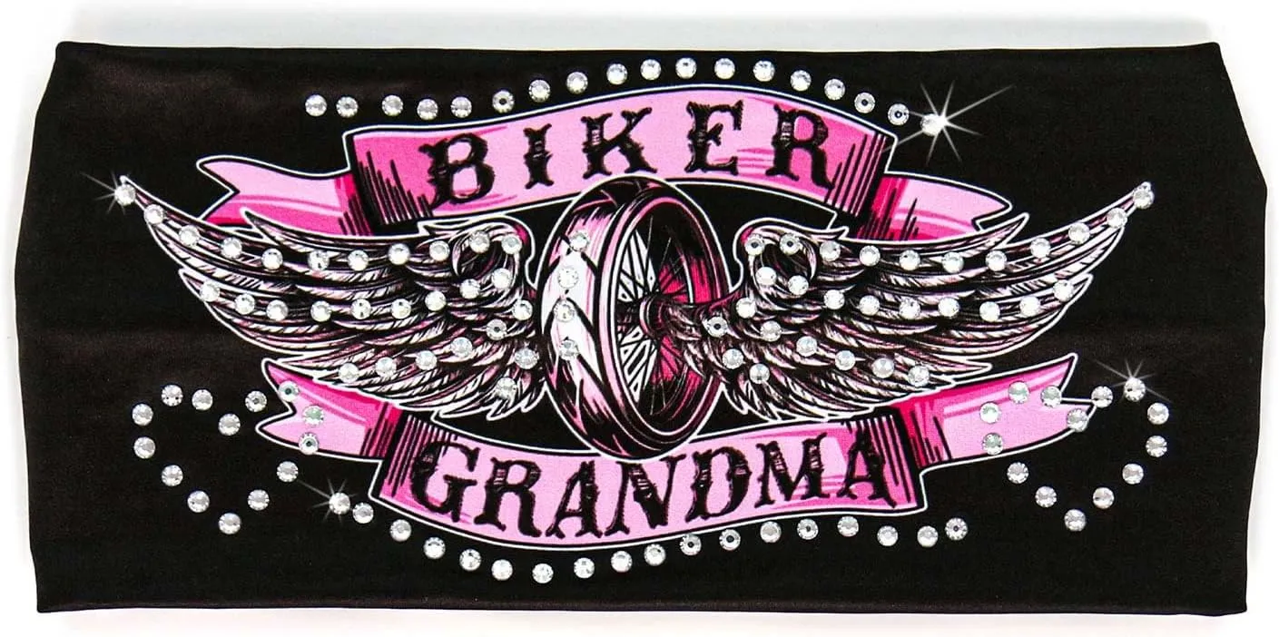 Milwaukee Leather | Bling Designed Wide Headbands-Headwraps for Women Biker Bandana