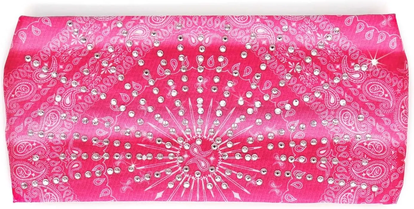 Milwaukee Leather | Bling Designed Wide Headbands-Headwraps for Women Biker Bandana