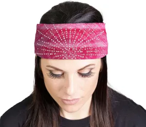 Milwaukee Leather | Bling Designed Wide Headbands-Headwraps for Women Biker Bandana