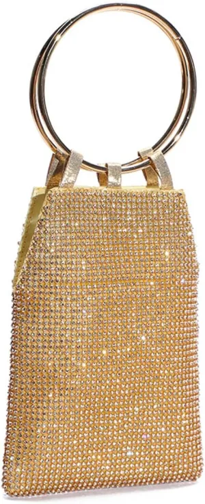 Mini Evening Bag for Women Rhinestone Clutch Bag Bridal Wedding Purse Sparkling Crystal Handbag Elegant Shoulder Bag
