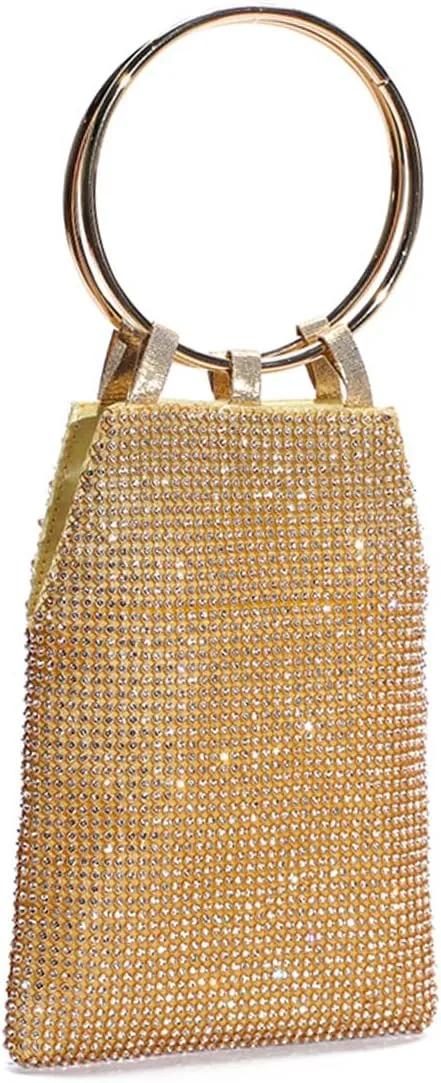 Mini Evening Bag for Women Rhinestone Clutch Bag Bridal Wedding Purse Sparkling Crystal Handbag Elegant Shoulder Bag
