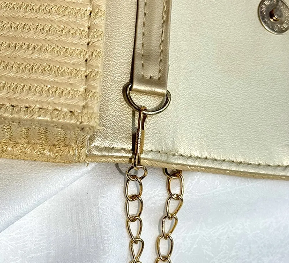Mini Straw Satchel Purse for Women Cute Pearl Top-Handle Purse Summer Beach Evening Handbag with Removable Strap 2025