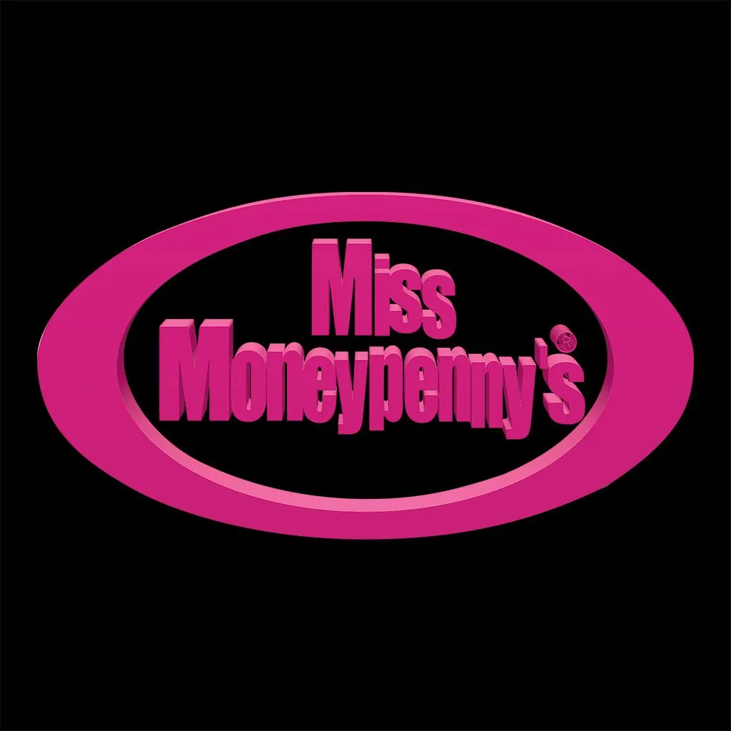 Miss Moneypenny's Pink Oval Logo Woven Shopping Bag