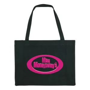 Miss Moneypenny's Pink Oval Logo Woven Shopping Bag