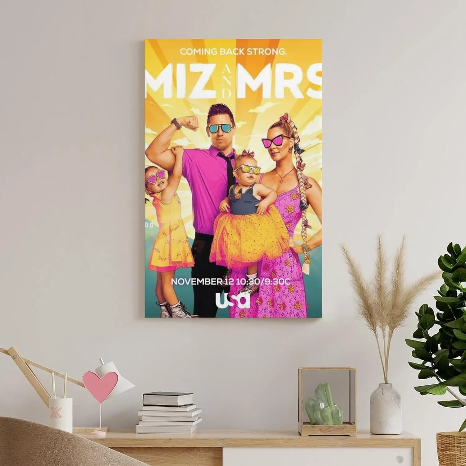 Miz And Mrs Artworks Picture Print Poster Wall Art Painting Canvas Gift Decor Home Posters Decorative 20x30inch(50x75cm)
