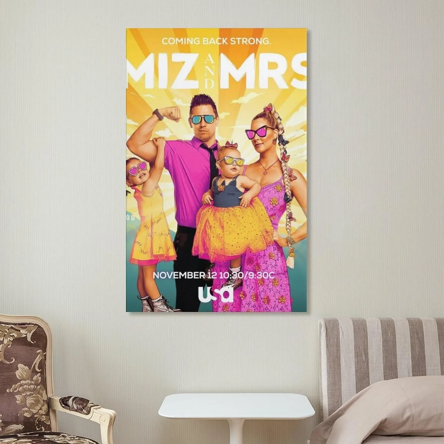 Miz And Mrs Artworks Picture Print Poster Wall Art Painting Canvas Gift Decor Home Posters Decorative 20x30inch(50x75cm)