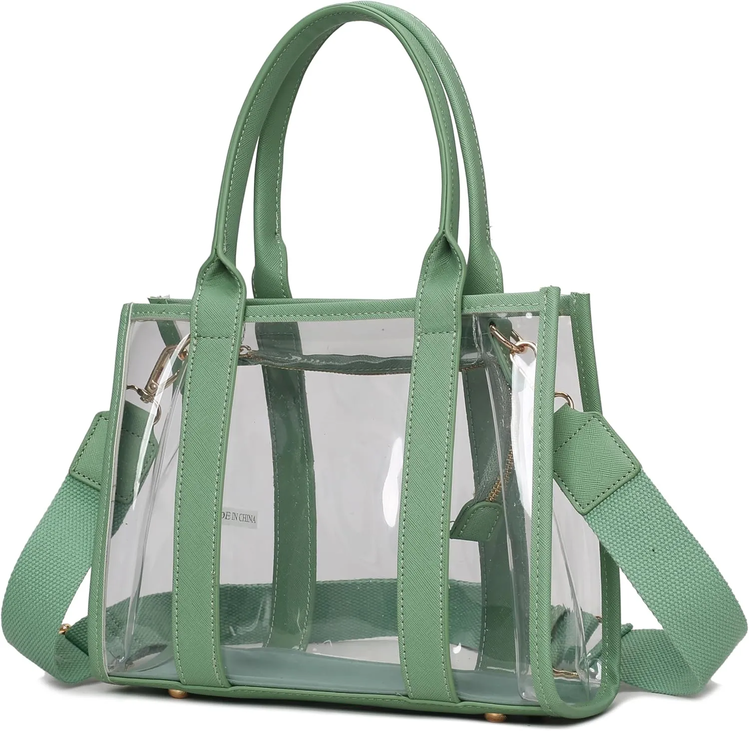 MKF Collection Women Tote Bag, Clear bag Shoulder Bag Summer Jelly Bag PVC Crossbody Bag Handbag Purse by Mia K