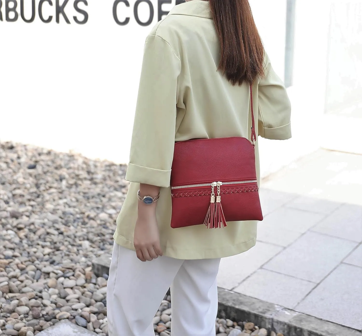 MKF Crossbody Bags for Women Purses and Handbags Tassel – Side Messenger Bag