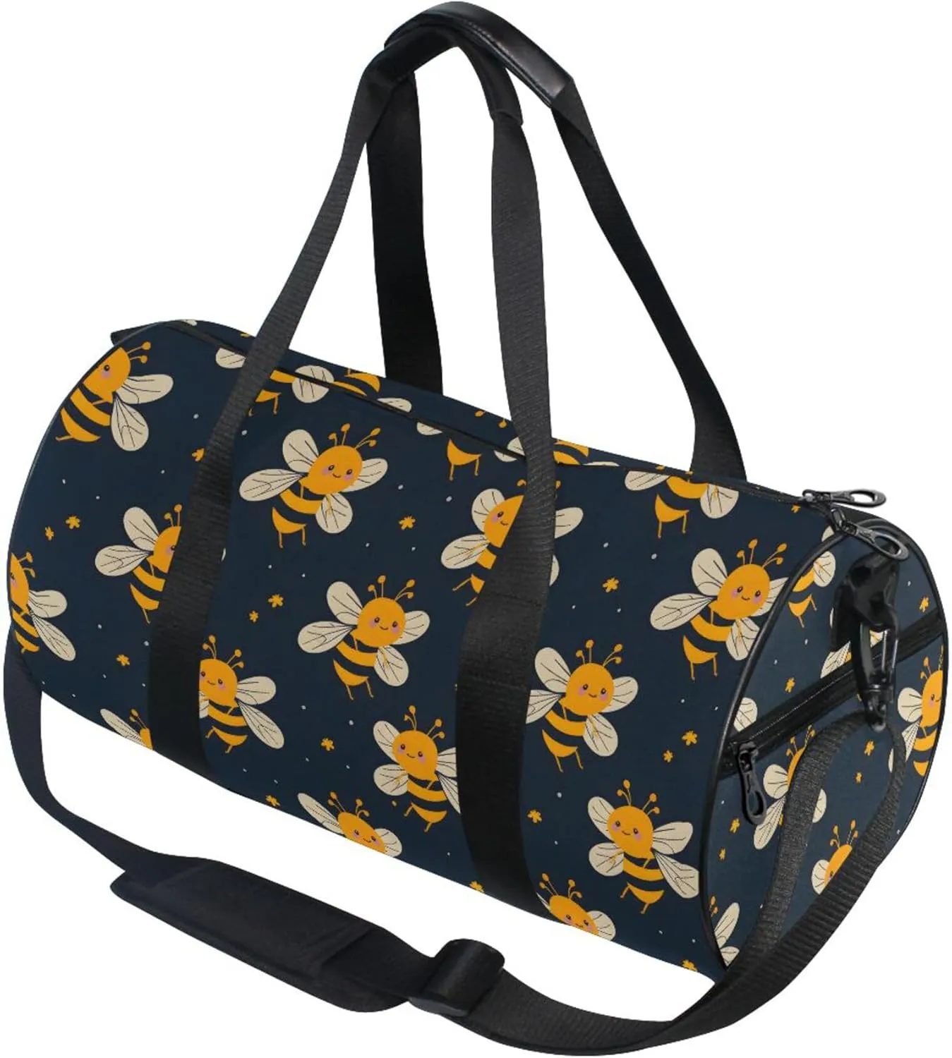 MNSRUU Sports Duffel Bags, Honey Bee Athletic Gym Bag Overnight Workout Travel Tote Luggage for Men Women Yoga