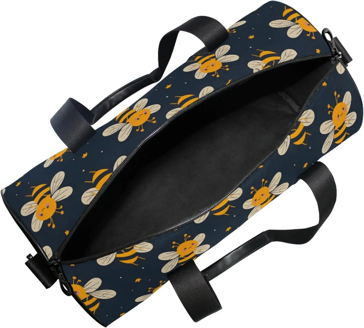 MNSRUU Sports Duffel Bags, Honey Bee Athletic Gym Bag Overnight Workout Travel Tote Luggage for Men Women Yoga