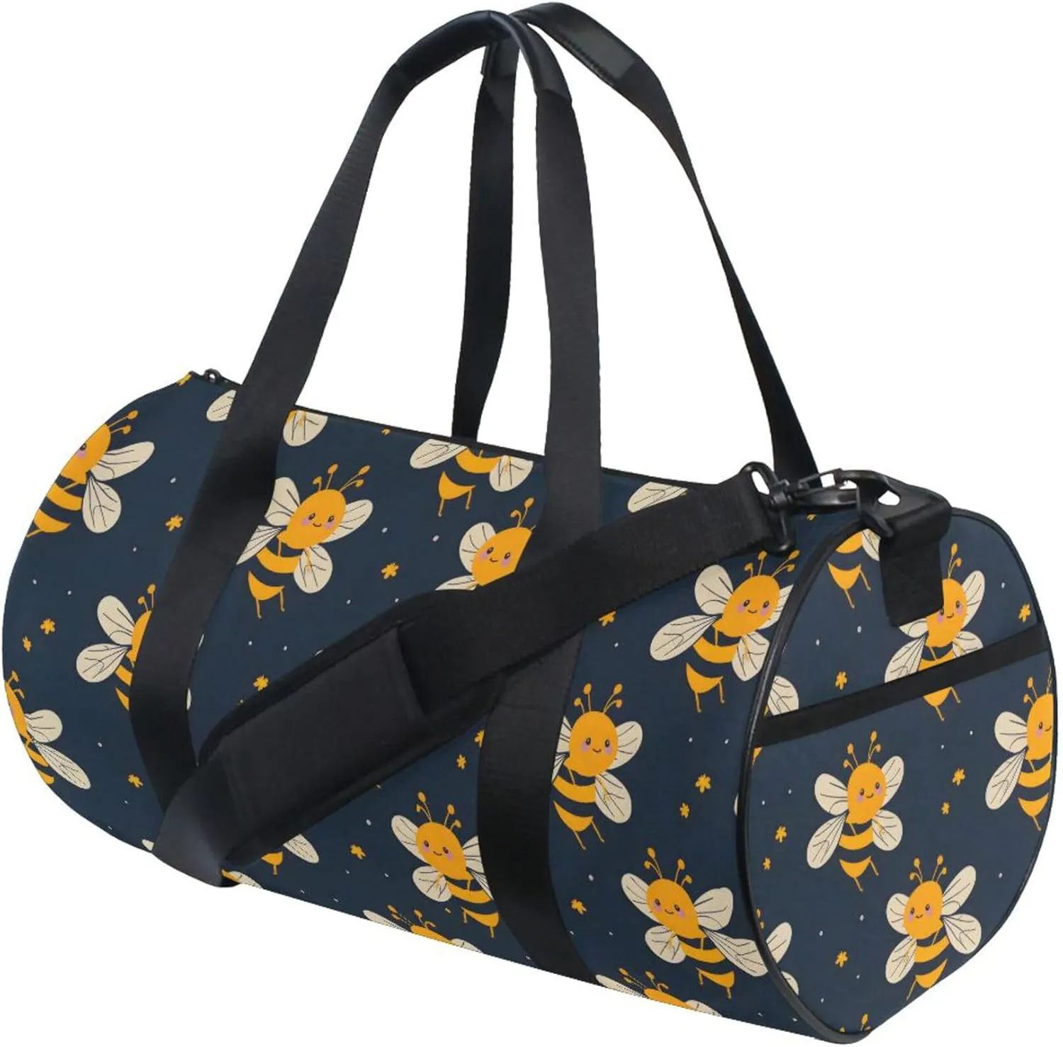 MNSRUU Sports Duffel Bags, Honey Bee Athletic Gym Bag Overnight Workout Travel Tote Luggage for Men Women Yoga