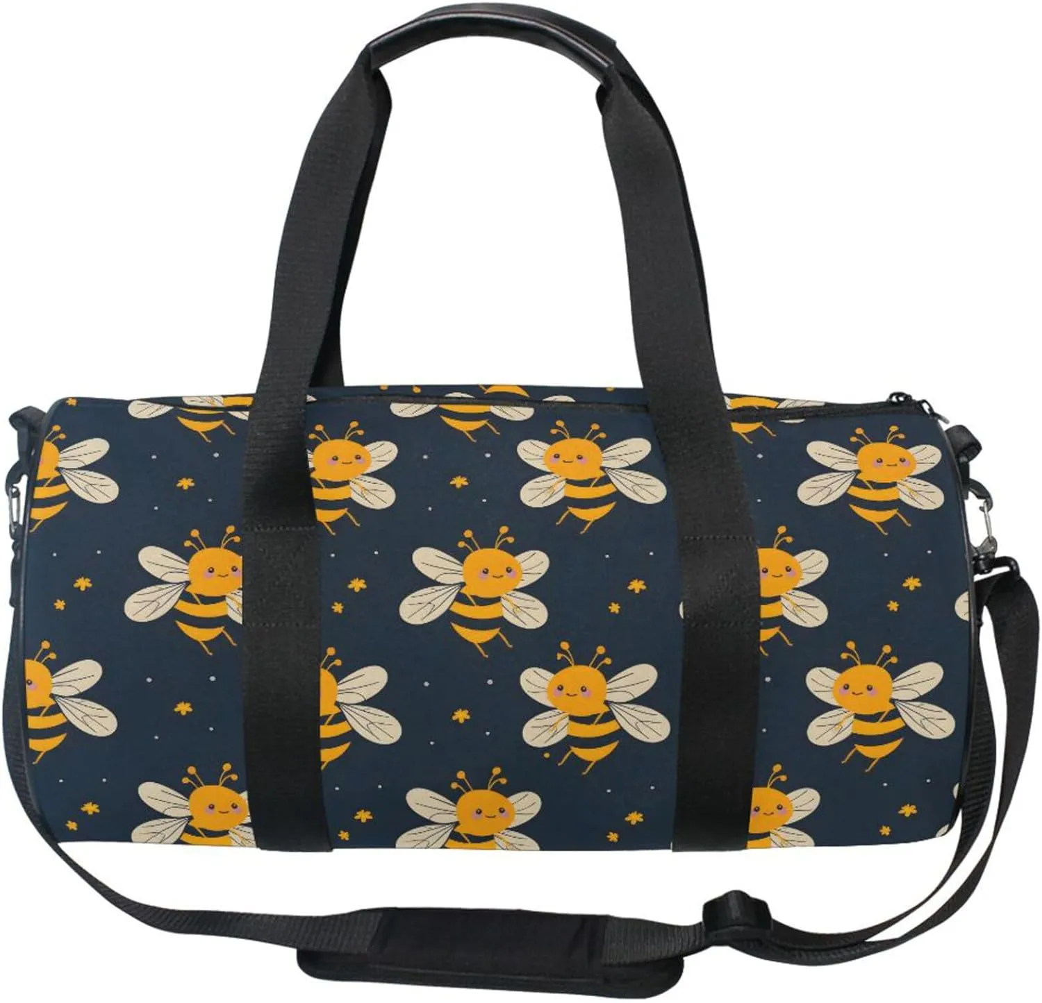 MNSRUU Sports Duffel Bags, Honey Bee Athletic Gym Bag Overnight Workout Travel Tote Luggage for Men Women Yoga