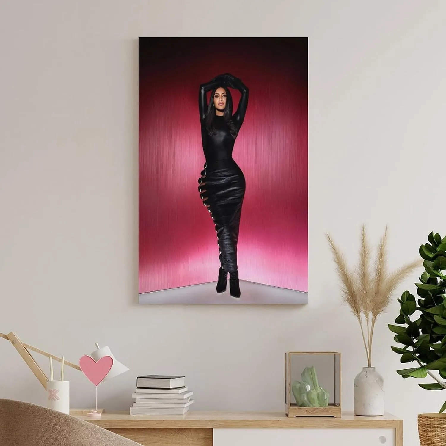 Model Kim Kardashian Sexy Poster (53) Canvas Art Poster And Wall Art Picture Print Modern Family Bedroom Decor Posters 16x24inch(40x60cm)