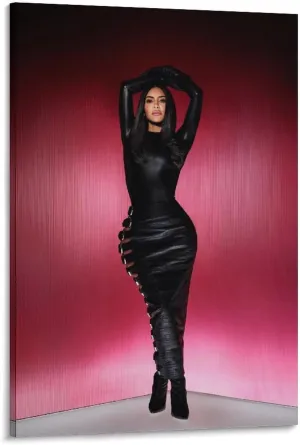 Model Kim Kardashian Sexy Poster (53) Canvas Art Poster And Wall Art Picture Print Modern Family Bedroom Decor Posters 16x24inch(40x60cm)