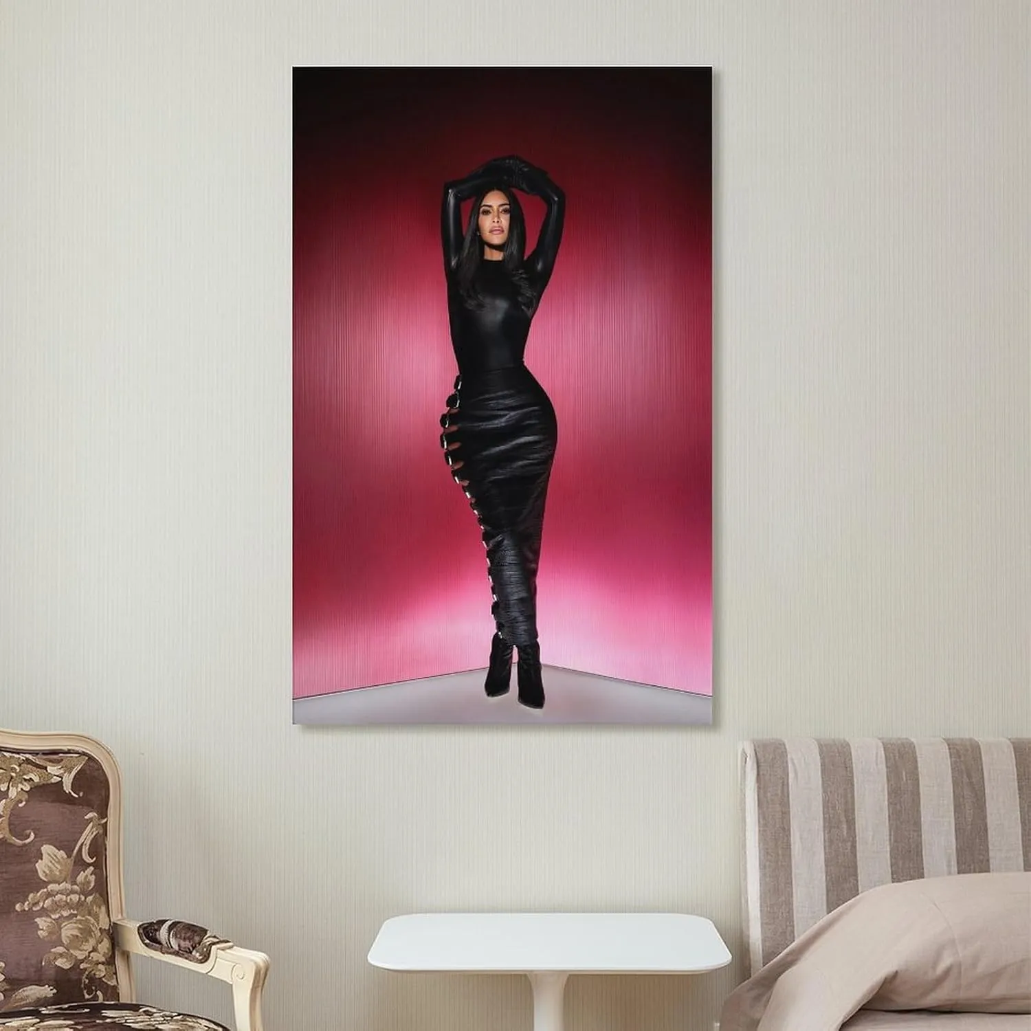 Model Kim Kardashian Sexy Poster (53) Canvas Art Poster And Wall Art Picture Print Modern Family Bedroom Decor Posters 16x24inch(40x60cm)