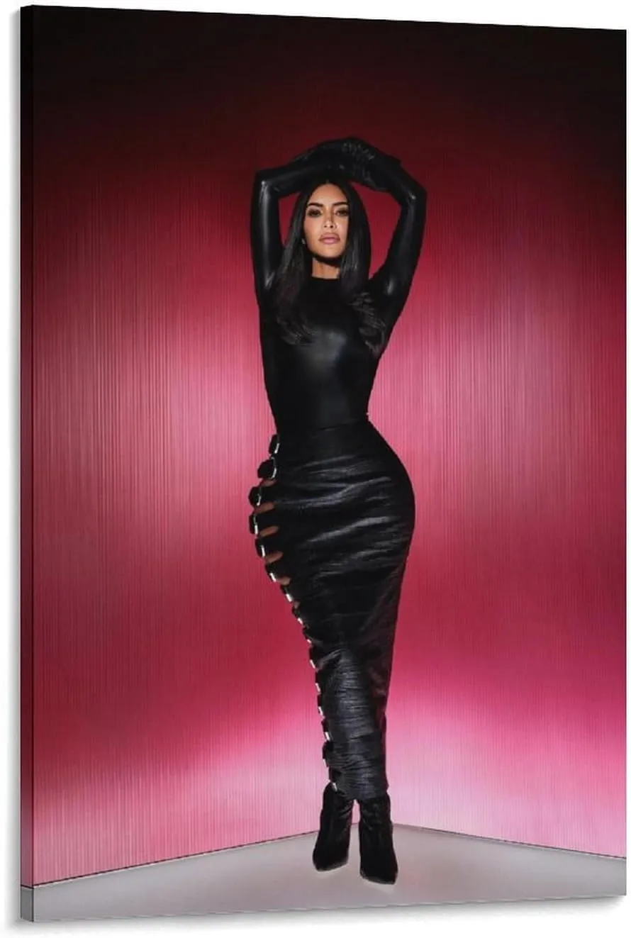 Model Kim Kardashian Sexy Poster (53) Canvas Art Poster And Wall Art Picture Print Modern Family Bedroom Decor Posters 16x24inch(40x60cm)