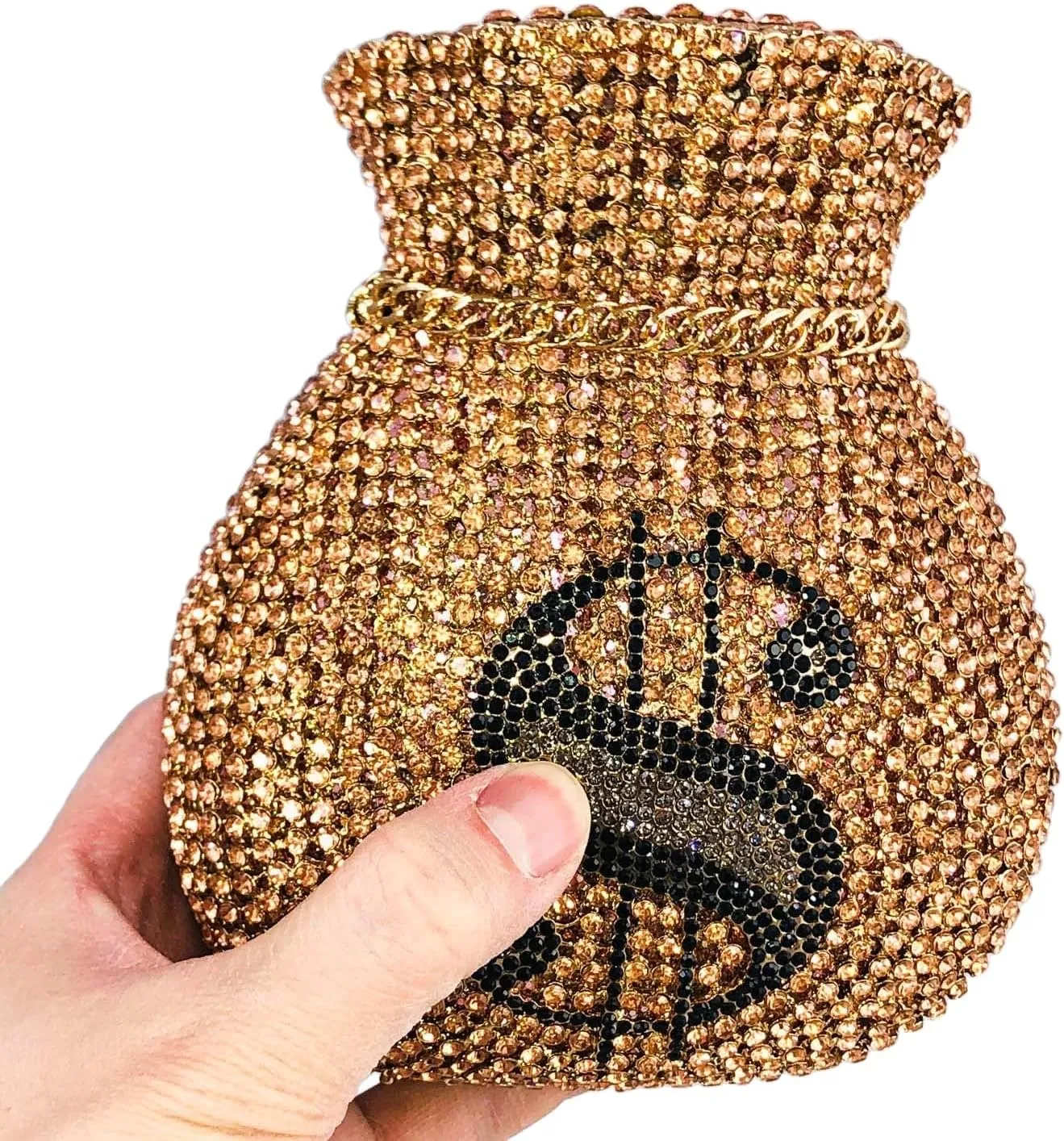 Money Crystal Clutch Bag Women Dollars Evening Handbags Bridal Party Rhinestone Clutch Purse Cocktail Bag,Mini