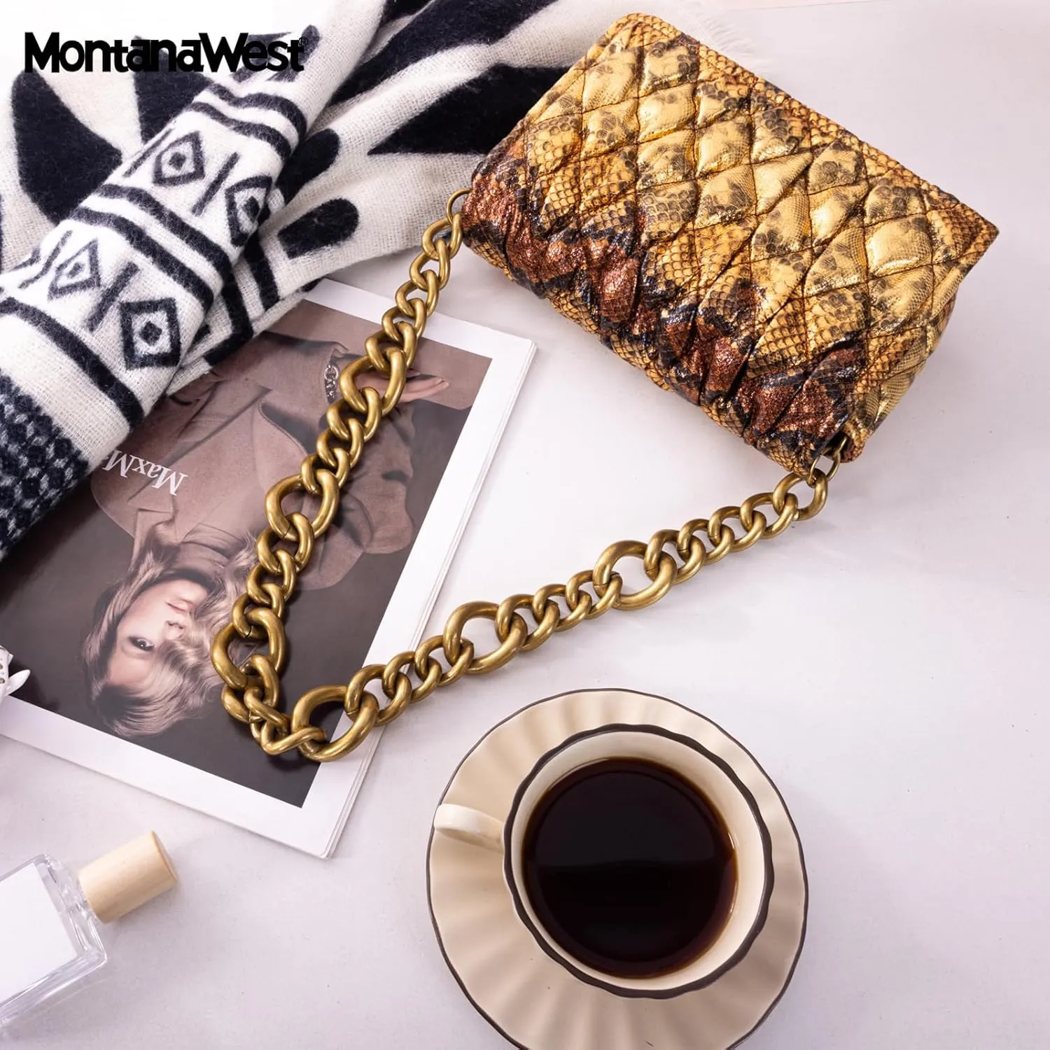 Montana West Quilted Handbags for Women Crossbody Bags Trendy Small Purses and Top Handle Handbags