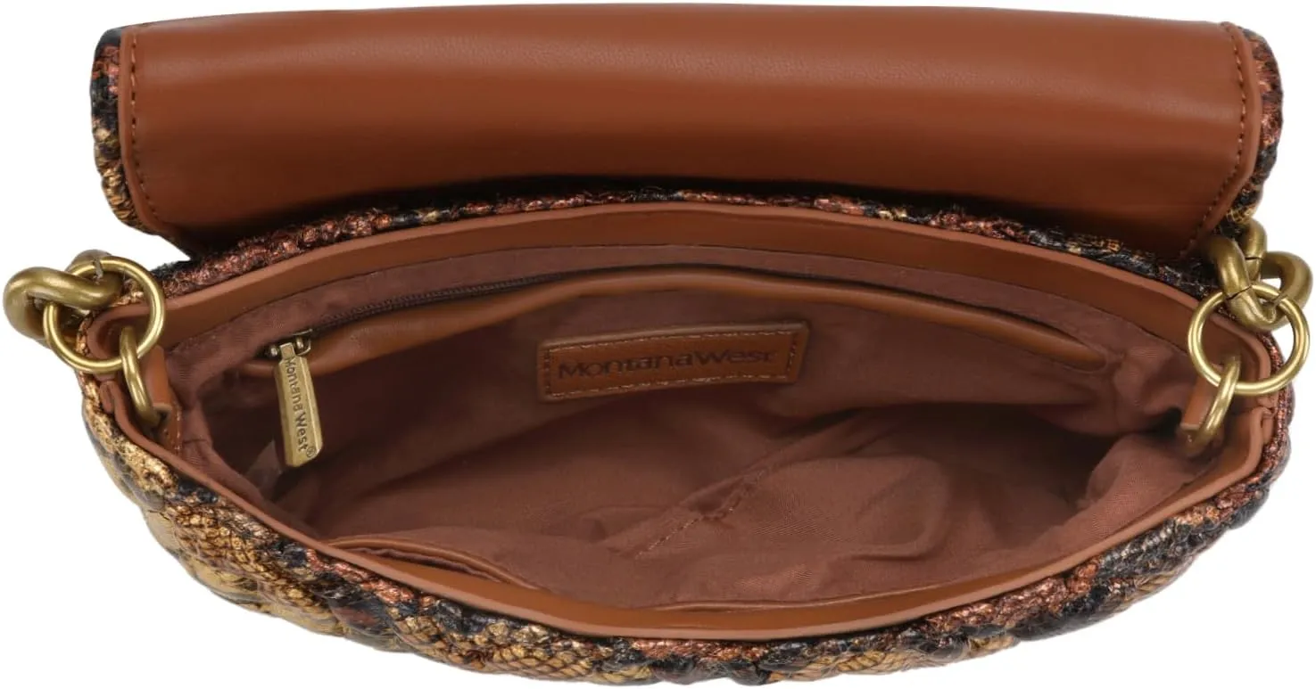Montana West Quilted Handbags for Women Crossbody Bags Trendy Small Purses and Top Handle Handbags