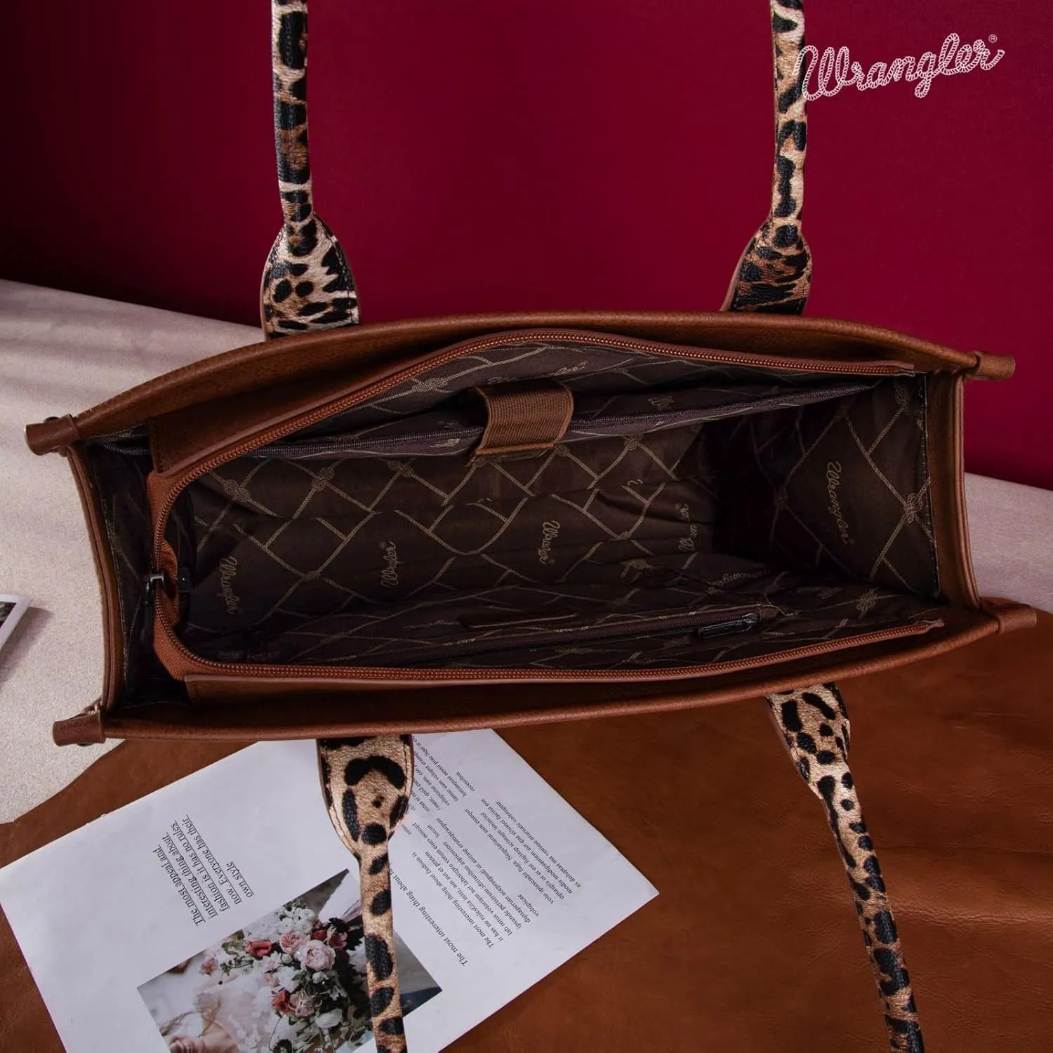 Montana West × Wrangler Tote Bag for Women Western Cow Print Purse Designer Top Handle Handbags