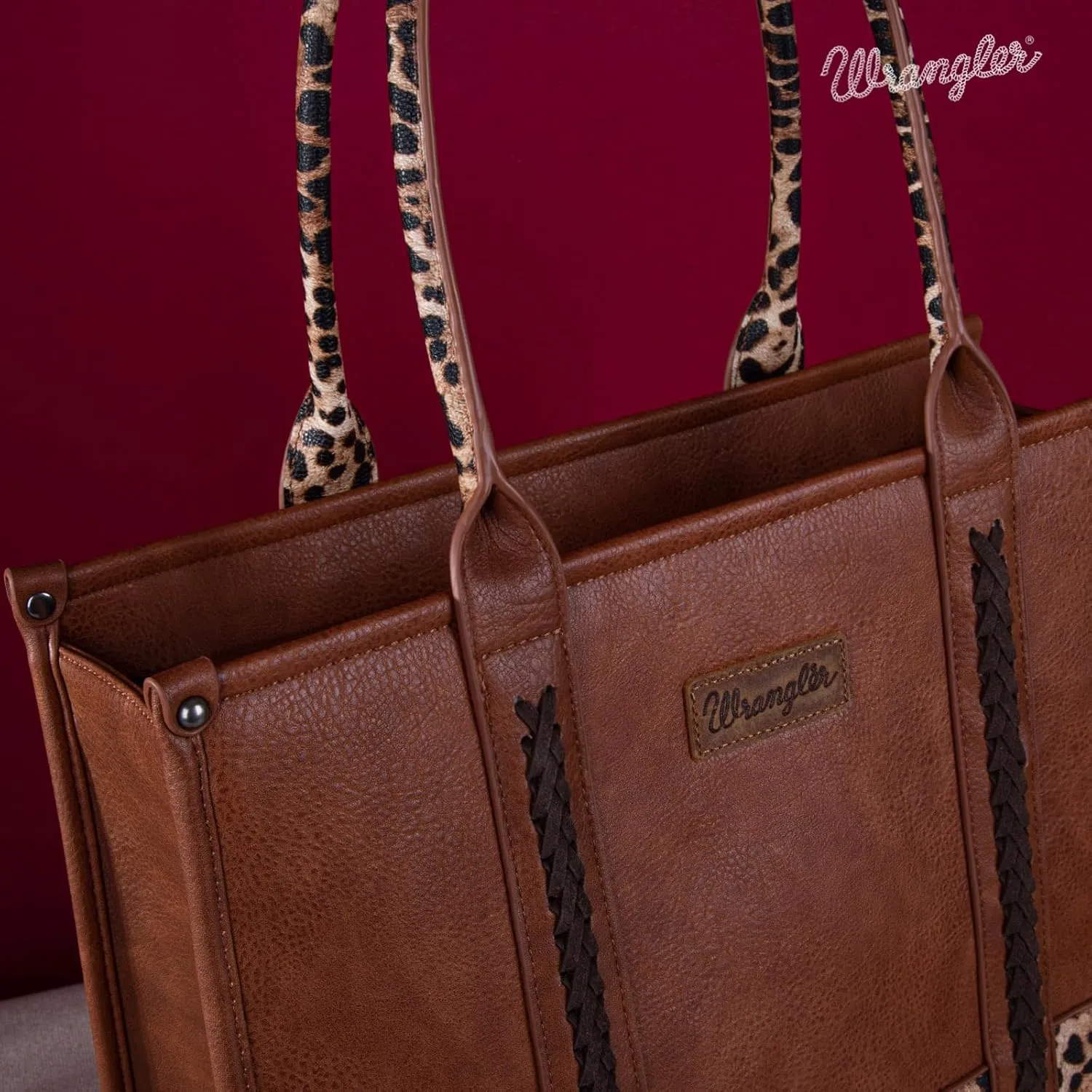 Montana West × Wrangler Tote Bag for Women Western Cow Print Purse Designer Top Handle Handbags