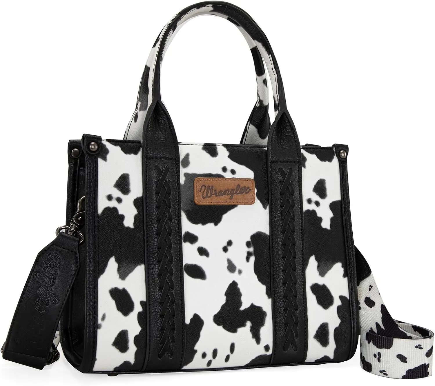 Montana West × Wrangler Tote Bag for Women Western Cow Print Purse Designer Top Handle Handbags