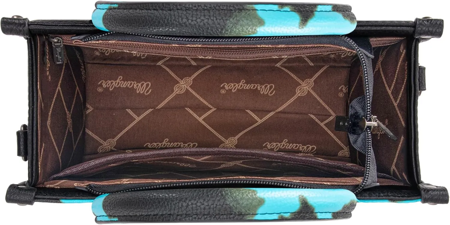 Montana West × Wrangler Tote Bag for Women Western Cow Print Purse Designer Top Handle Handbags