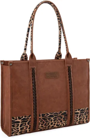 Montana West × Wrangler Tote Bag for Women Western Cow Print Purse Designer Top Handle Handbags