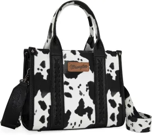 Montana West × Wrangler Tote Bag for Women Western Cow Print Purse Designer Top Handle Handbags