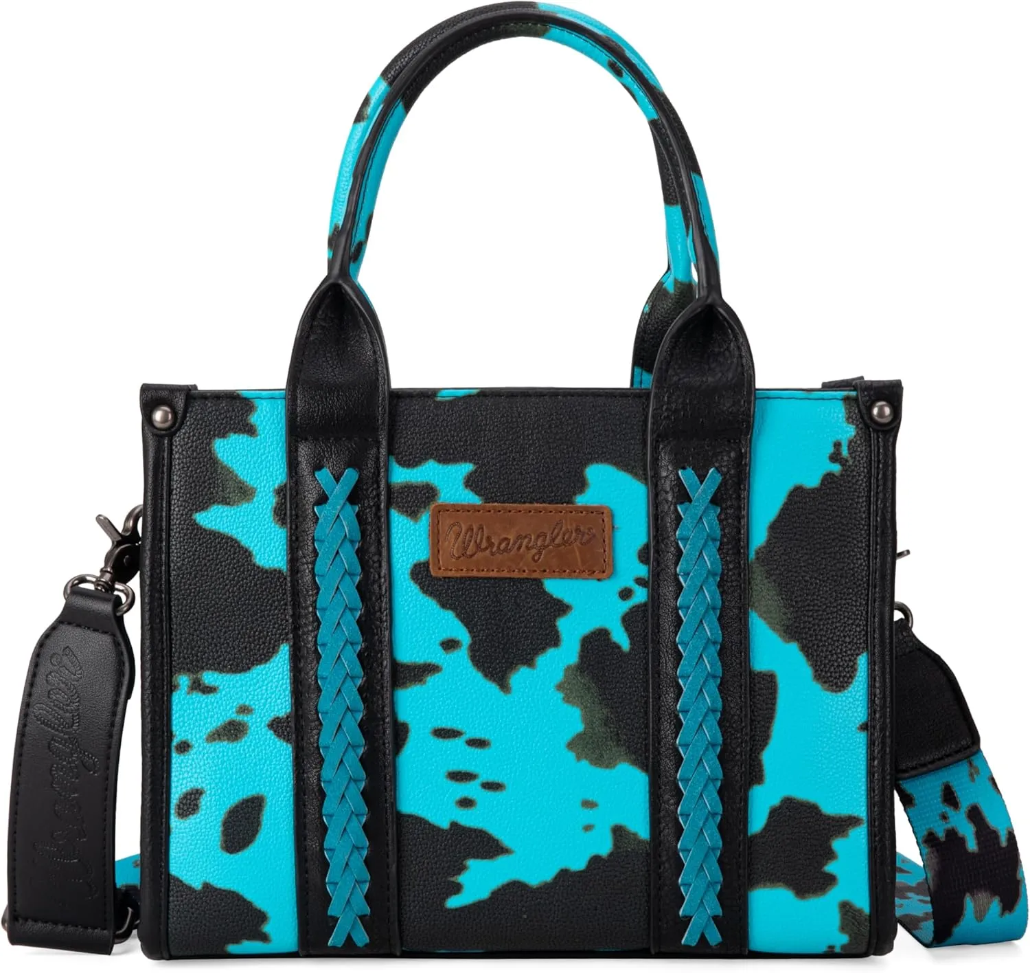 Montana West × Wrangler Tote Bag for Women Western Cow Print Purse Designer Top Handle Handbags