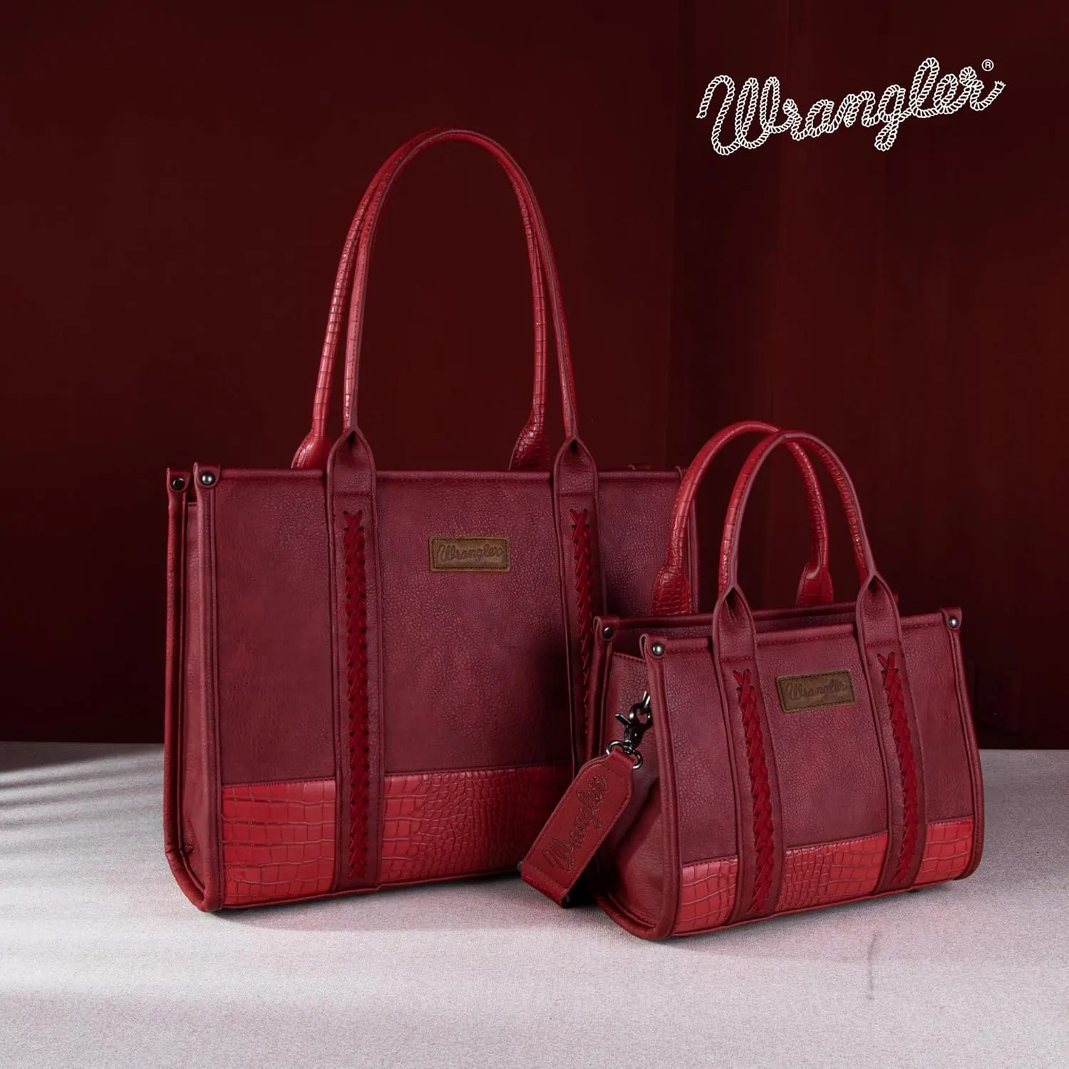 Montana West × Wrangler Tote Bag for Women Western Cow Print Purse Designer Top Handle Handbags