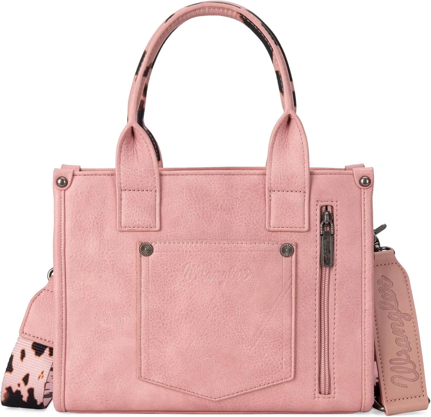 Montana West × Wrangler Tote Bag for Women Western Cow Print Purse Designer Top Handle Handbags