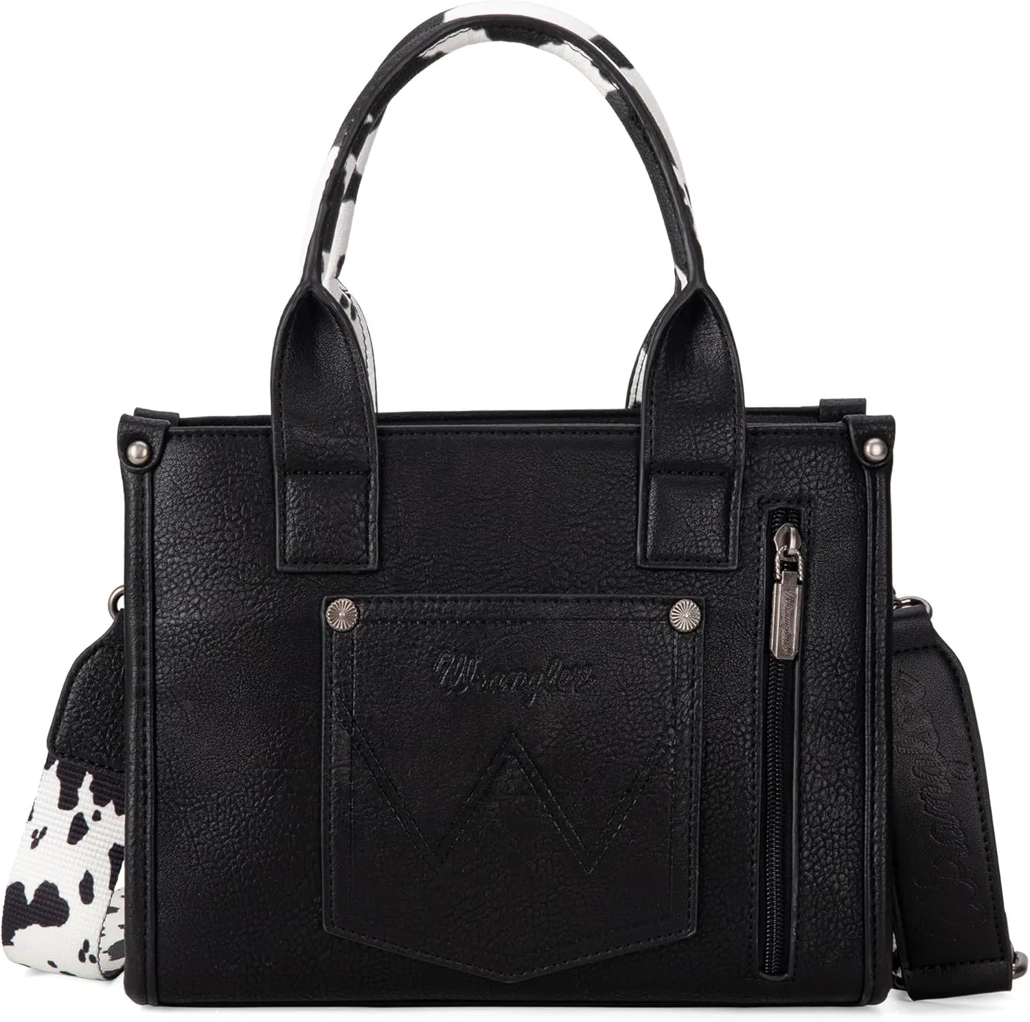 Montana West × Wrangler Tote Bag for Women Western Cow Print Purse Designer Top Handle Handbags