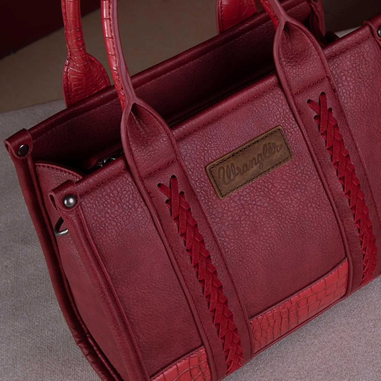 Montana West × Wrangler Tote Bag for Women Western Cow Print Purse Designer Top Handle Handbags