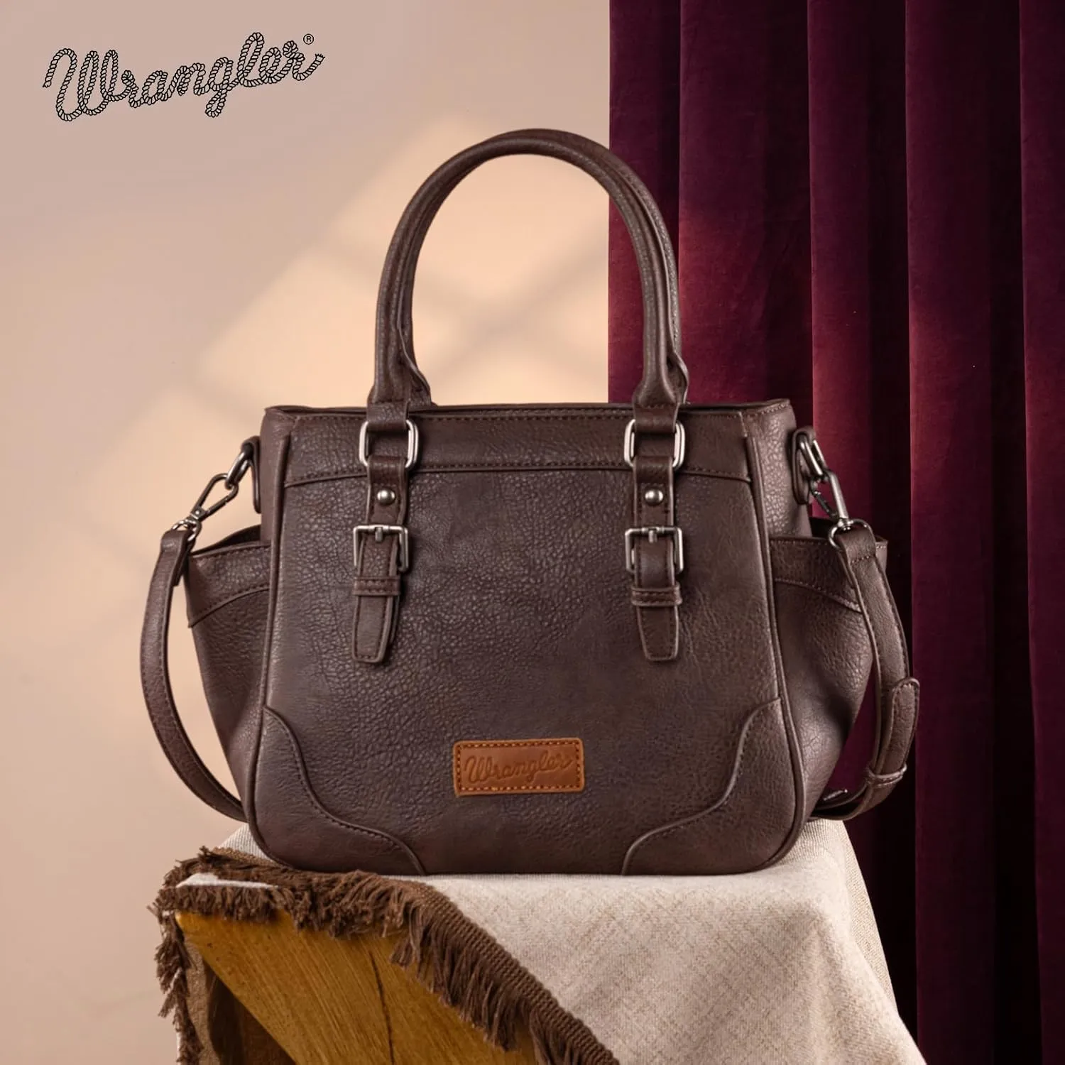 Montana West Wrangler Tote Bags for Women Medium Crossbody Purses Designer Top Handle Handbags