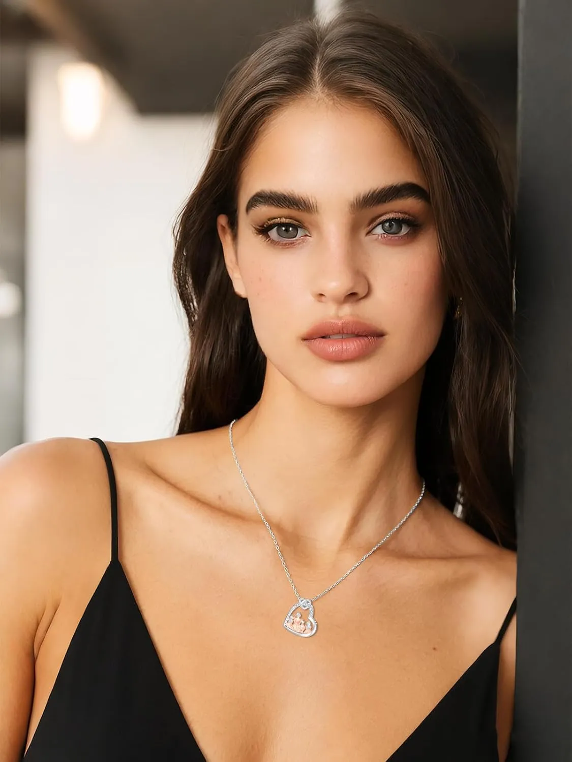 Mother Daughter Necklace Sterling Silver Daughter Necklace Heart Birthday Pendant from Mom I Love You Forever Mothers Day Jewelry Gifts for Mama Mother Grandma Wife